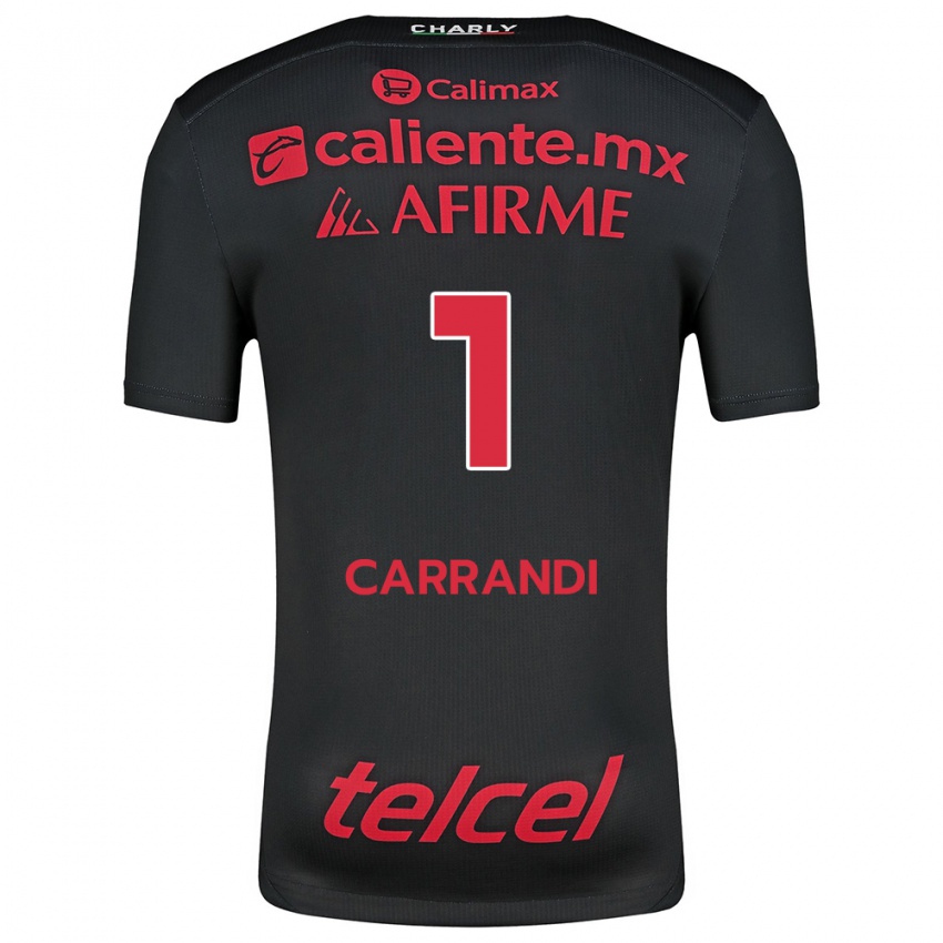 Homem Camisola Daniela Carrandi #1 Preto Vermelho Principal 2024/25 Camisa