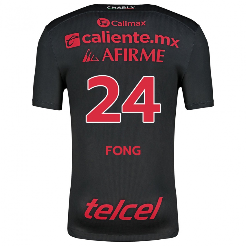 Homem Camisola Michel Fong #24 Preto Vermelho Principal 2024/25 Camisa