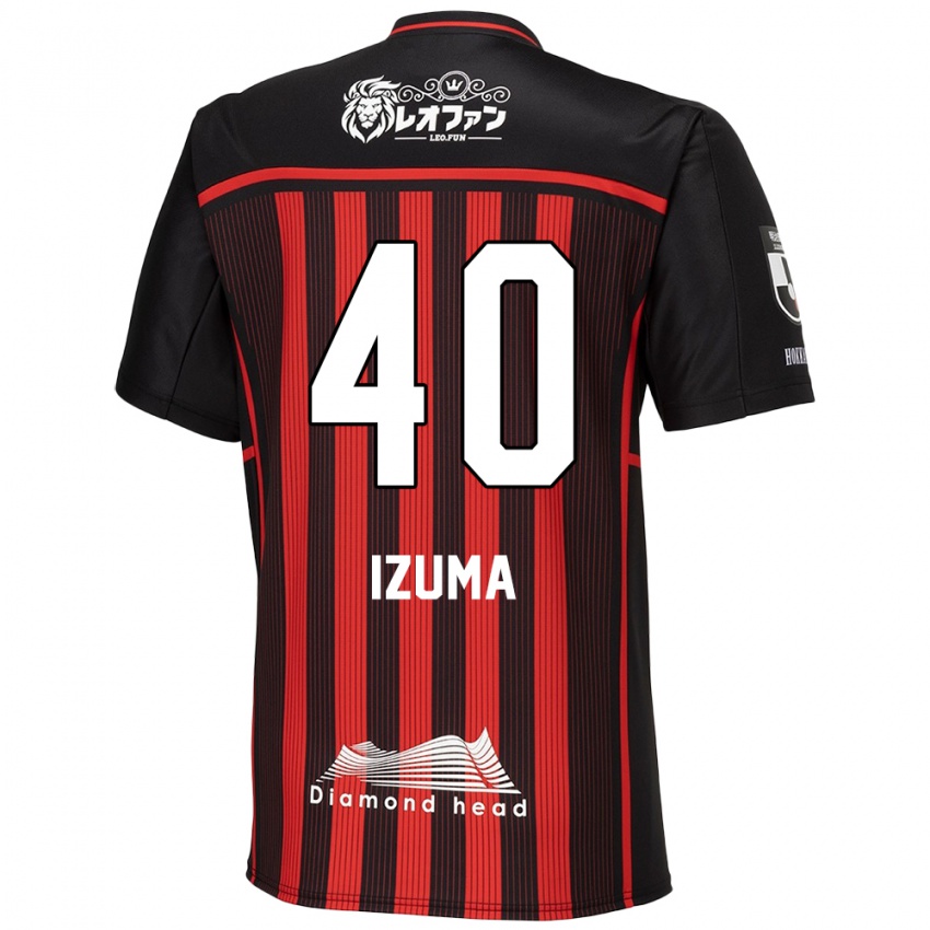 Homem Camisola Shido Izuma #40 Vermelho Preto Principal 2024/25 Camisa