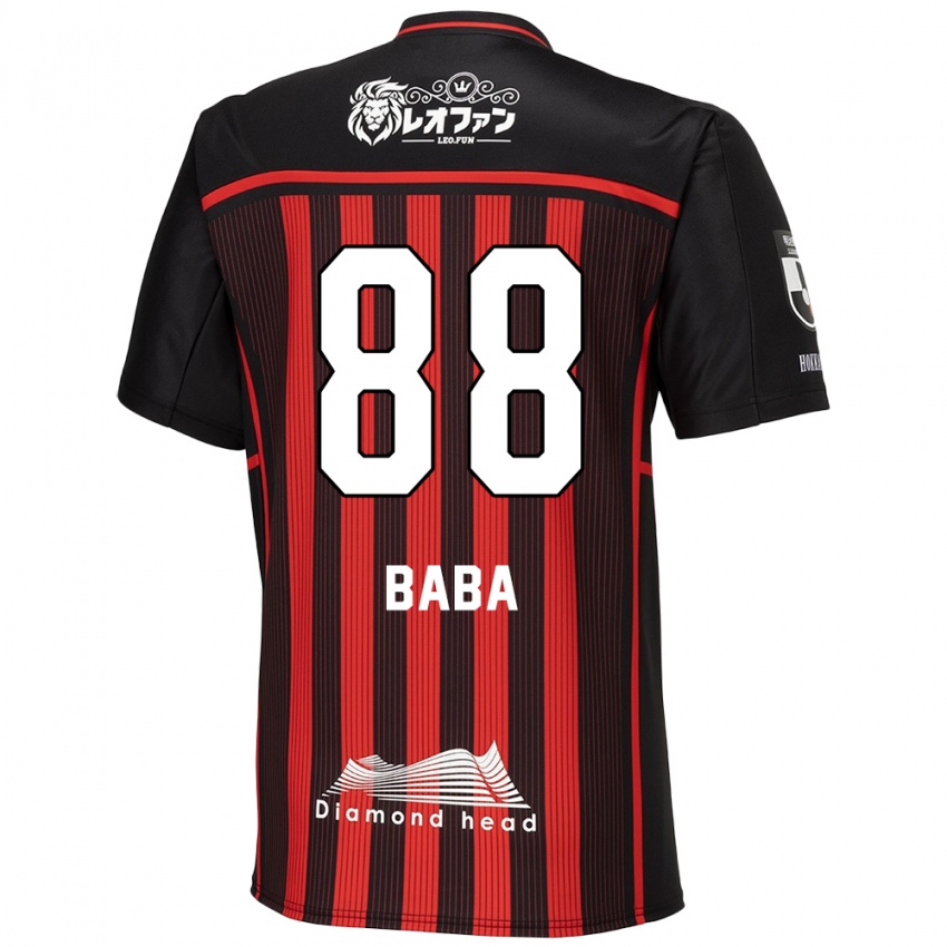 Homem Camisola Seiya Baba #88 Vermelho Preto Principal 2024/25 Camisa