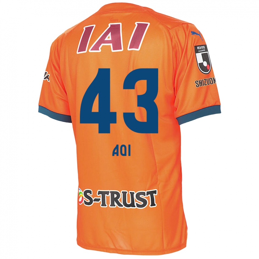 Homem Camisola Aoi Ando #43 Laranja Azul Principal 2024/25 Camisa