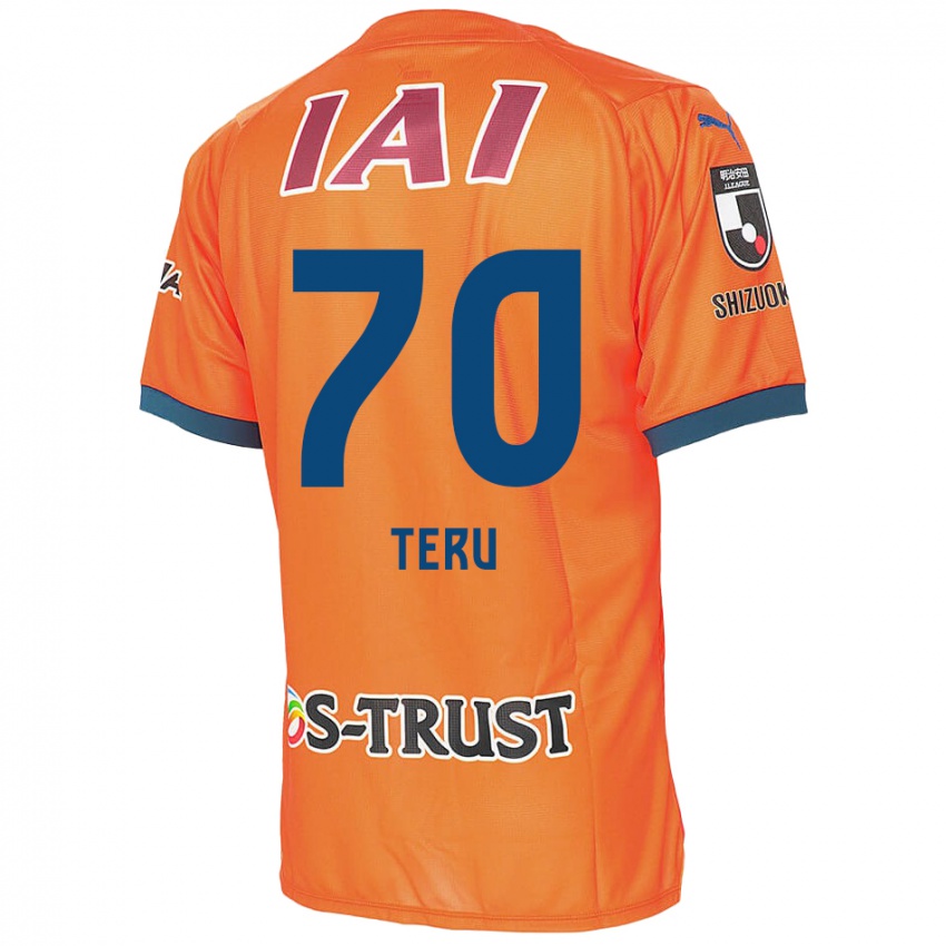 Homem Camisola Teruki Hara #70 Laranja Azul Principal 2024/25 Camisa