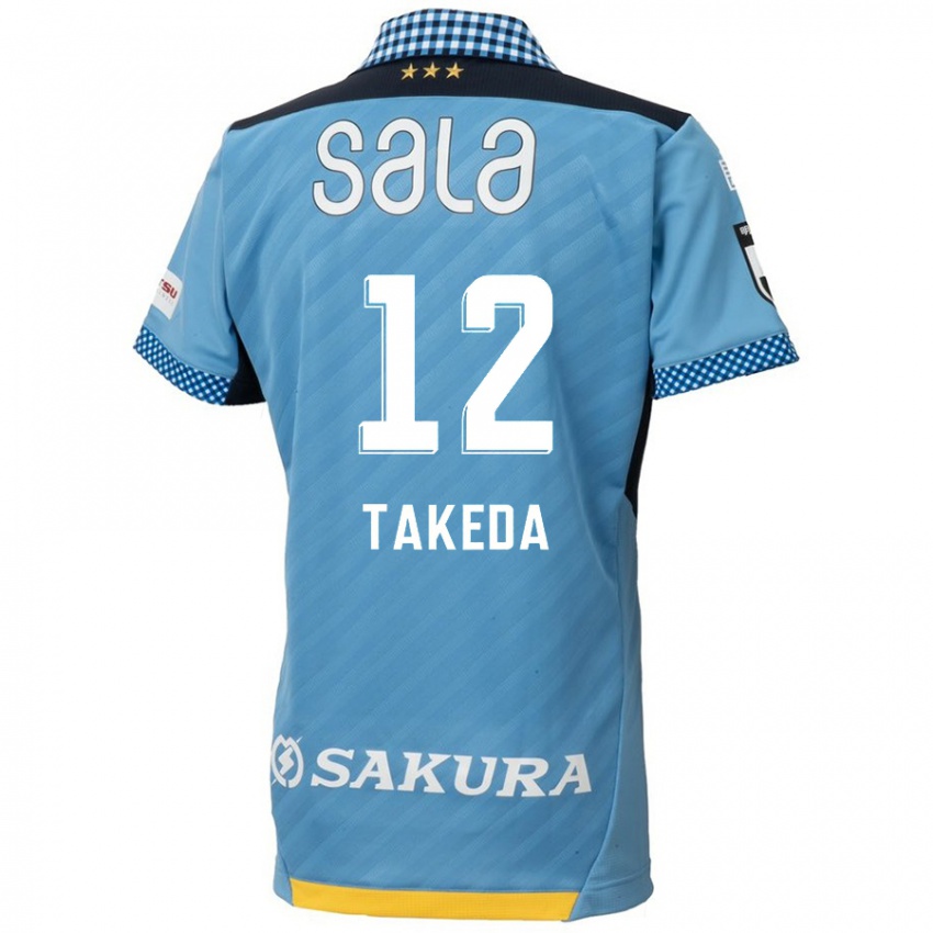 Homem Camisola Yusei Takeda #12 Azul Preto Principal 2024/25 Camisa