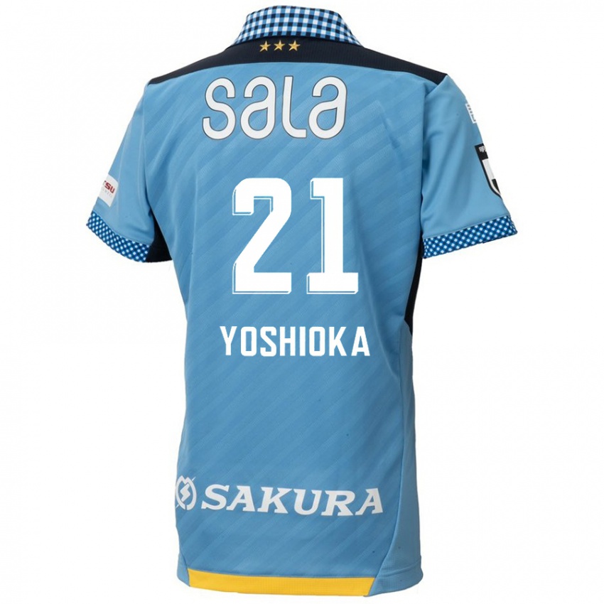 Homem Camisola Kanta Yoshioka #21 Azul Preto Principal 2024/25 Camisa