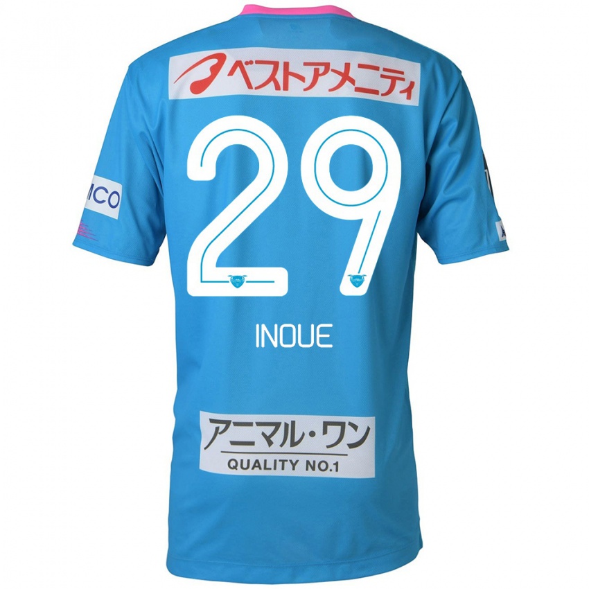 Homem Camisola Taisei Inoue #29 Azul Rosa Principal 2024/25 Camisa