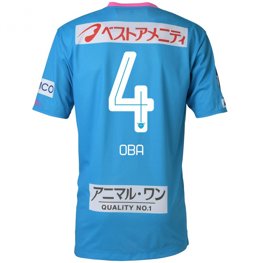 Homem Camisola Shotaro Oba #4 Azul Rosa Principal 2024/25 Camisa