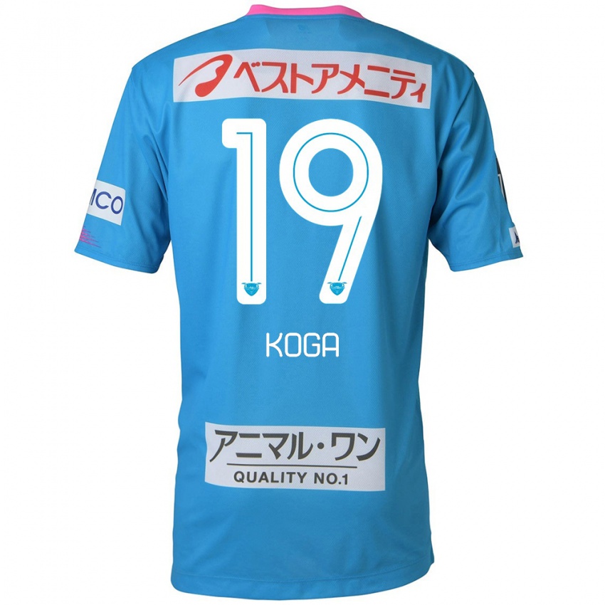 Homem Camisola Ryoma Koga #19 Azul Rosa Principal 2024/25 Camisa