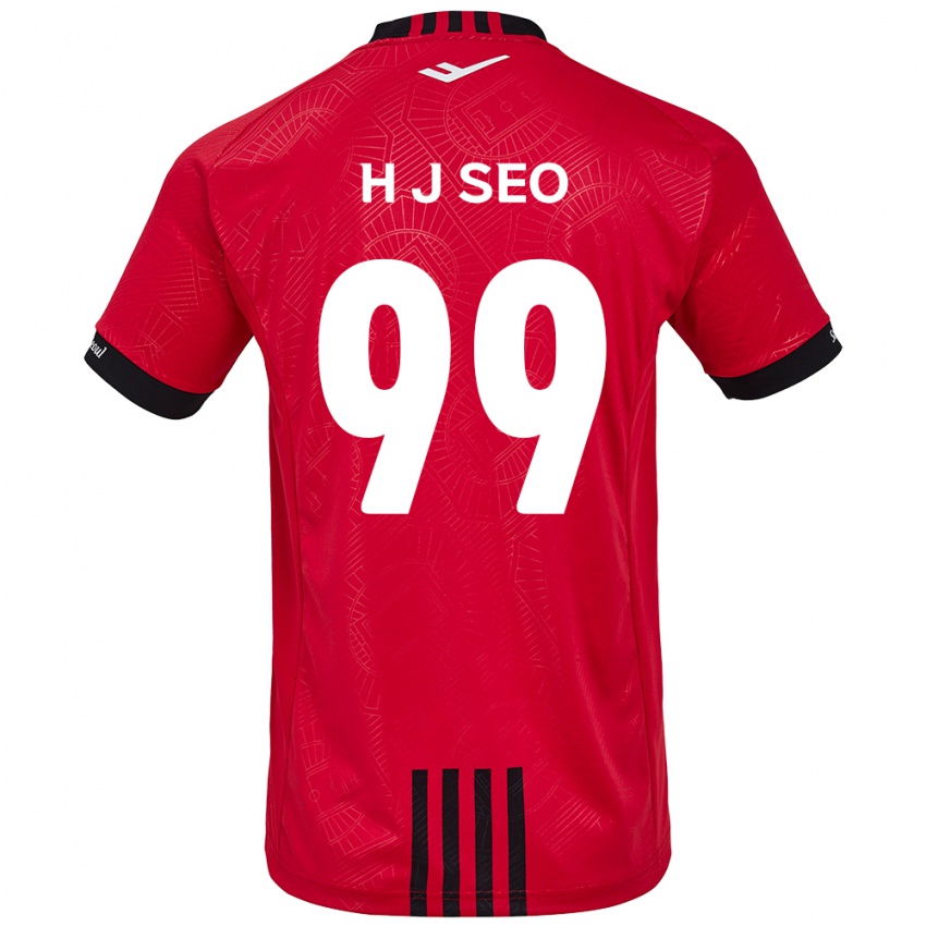 Homem Camisola Ju-Hwan Seo #99 Vermelho Preto Principal 2024/25 Camisa