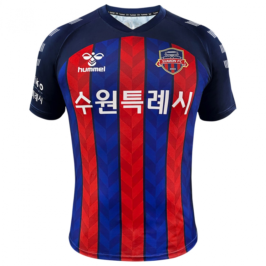 Homem Camisola Bae-Jong Park #1 Azul Vermelho Principal 2024/25 Camisa