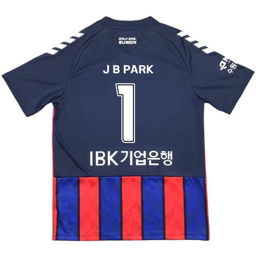 Homem Camisola Bae-Jong Park #1 Azul Vermelho Principal 2024/25 Camisa