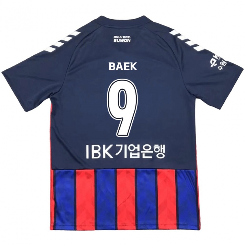 Homem Camisola Kyeong Baek #9 Azul Vermelho Principal 2024/25 Camisa