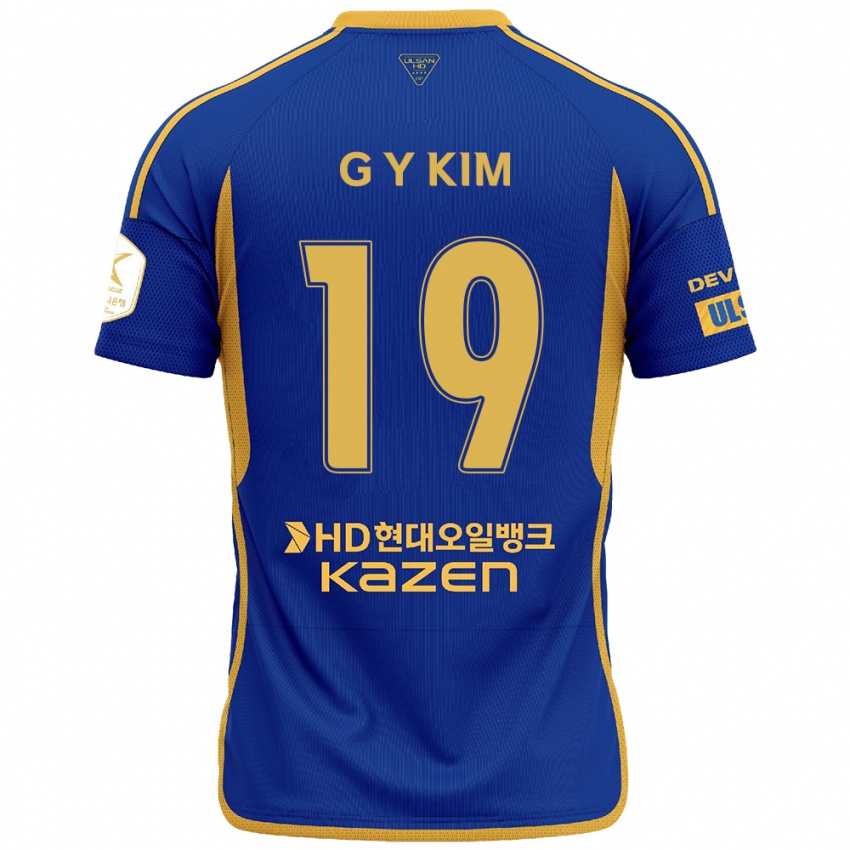 Homem Camisola Young-Gwon Kim #19 Azul Amarelo Principal 2024/25 Camisa