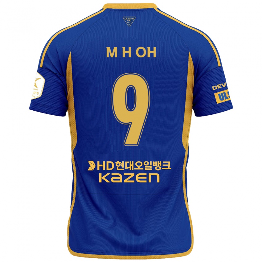 Homem Camisola Hyun-Min Oh #9 Azul Amarelo Principal 2024/25 Camisa