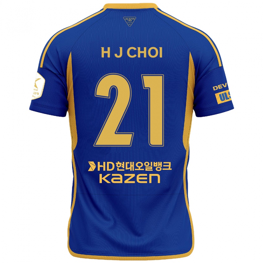 Homem Camisola Ju-Ho Choi #21 Azul Amarelo Principal 2024/25 Camisa