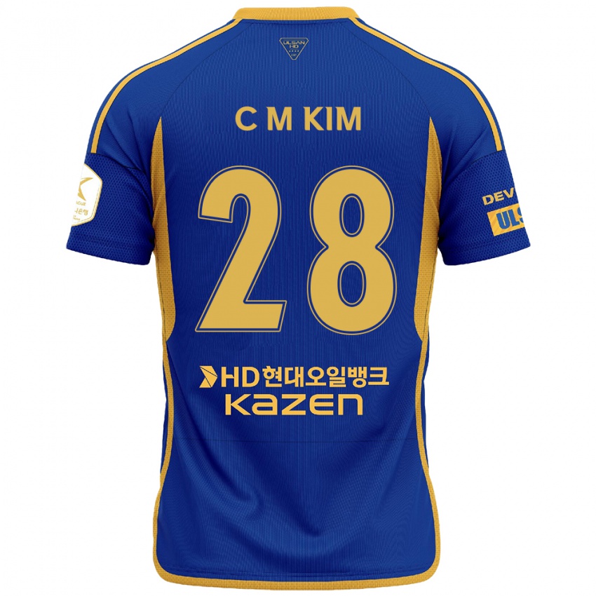 Homem Camisola Min-Chan Kim #28 Azul Amarelo Principal 2024/25 Camisa