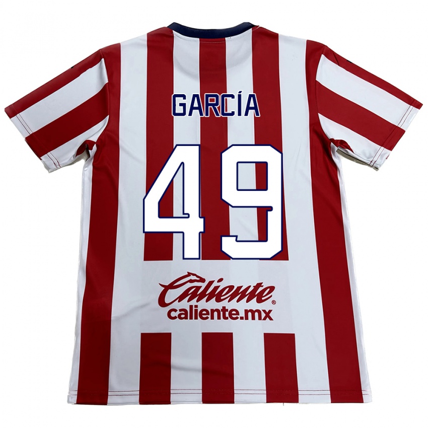 Homem Camisola Gilberto García #49 Vermelho Branco Principal 2024/25 Camisa