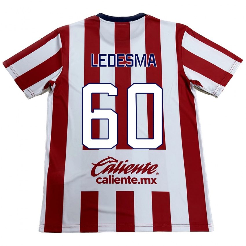 Homem Camisola Luis Ledesma #60 Vermelho Branco Principal 2024/25 Camisa