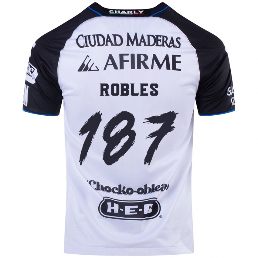 Homem Camisola Juan Robles #187 Preto Azul Principal 2024/25 Camisa