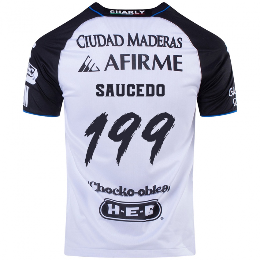 Homem Camisola Christian Saucedo #199 Preto Azul Principal 2024/25 Camisa