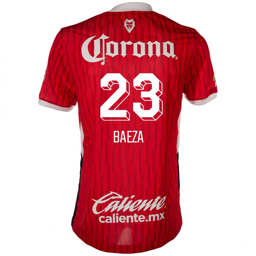 Homem Camisola Claudio Baeza #23 Vermelho Branco Principal 2024/25 Camisa