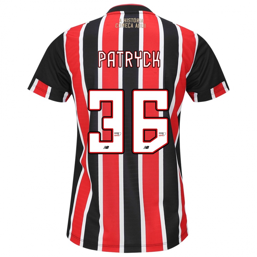 Homem Camisola Patryck #36 Preto Vermelho Branco Alternativa 2024/25 Camisa