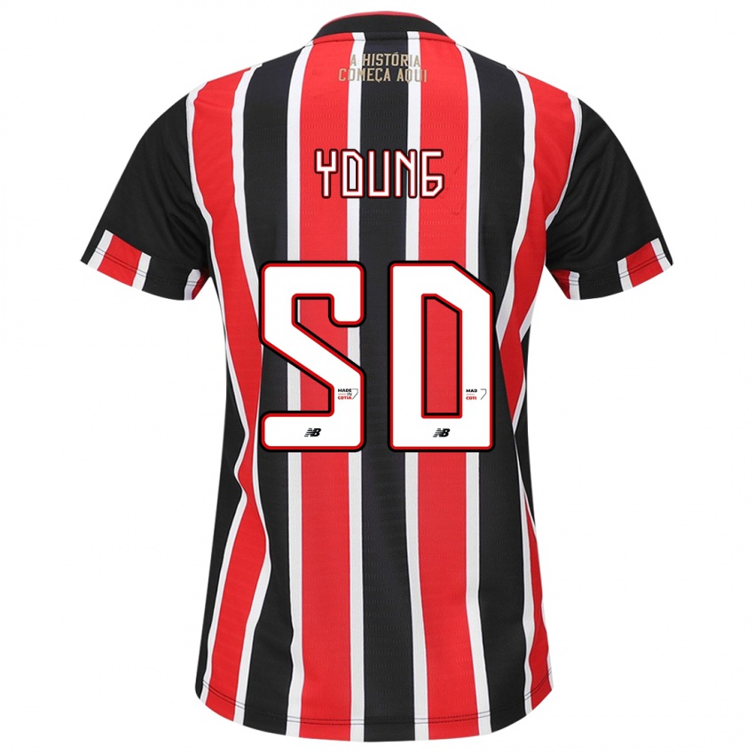 Homem Camisola Young #50 Preto Vermelho Branco Alternativa 2024/25 Camisa