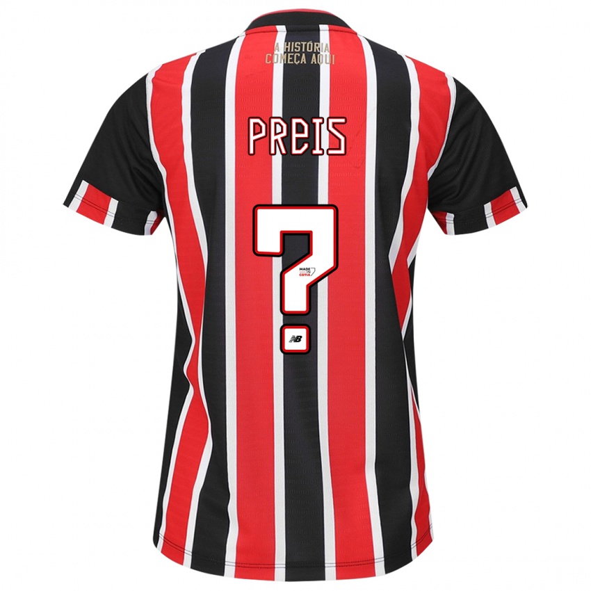 Homem Camisola Felipe Preis #0 Preto Vermelho Branco Alternativa 2024/25 Camisa