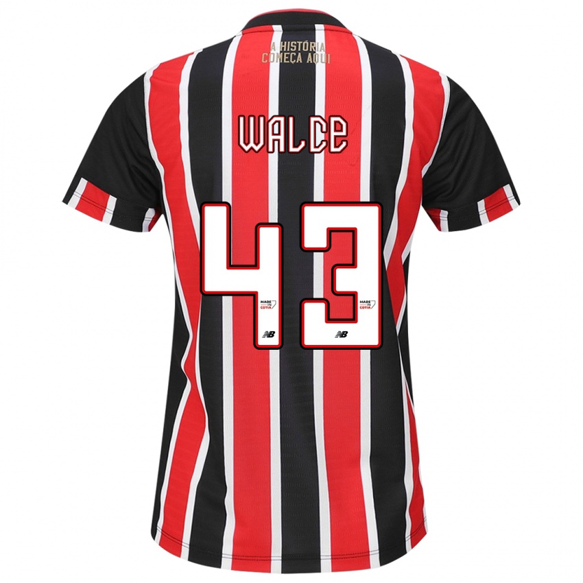 Homem Camisola Walce #43 Preto Vermelho Branco Alternativa 2024/25 Camisa