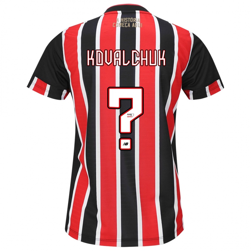 Homem Camisola Filipp Kovalchuk #0 Preto Vermelho Branco Alternativa 2024/25 Camisa