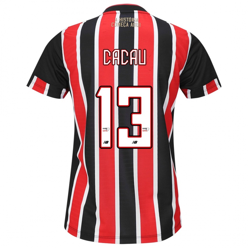 Homem Camisola Cacau #13 Preto Vermelho Branco Alternativa 2024/25 Camisa