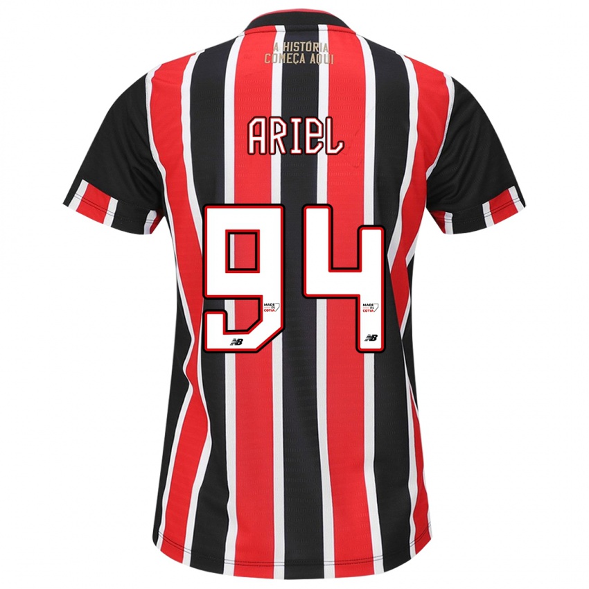 Homem Camisola Ariel #94 Preto Vermelho Branco Alternativa 2024/25 Camisa