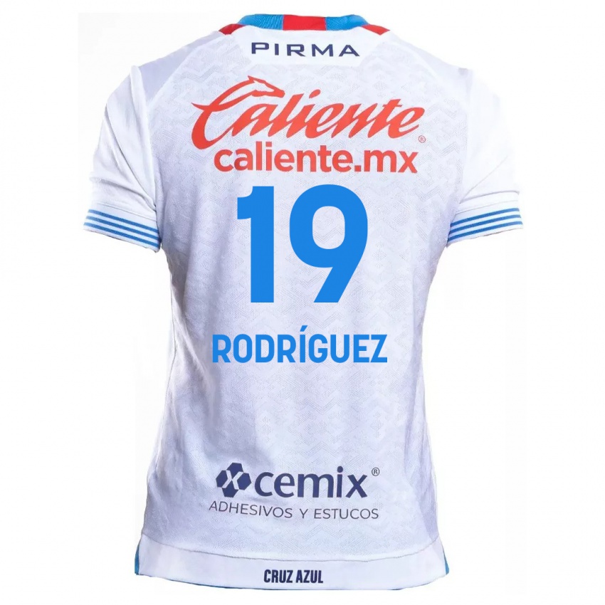 Homem Camisola Carlos Rodriguez #19 Branco Azul Alternativa 2024/25 Camisa