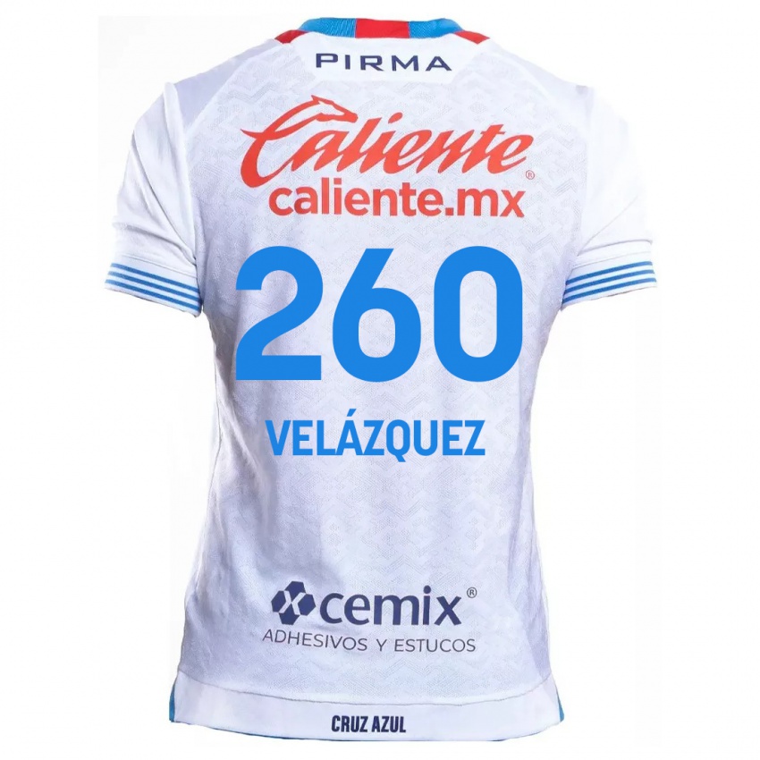 Homem Camisola Víctor Velázquez #260 Branco Azul Alternativa 2024/25 Camisa