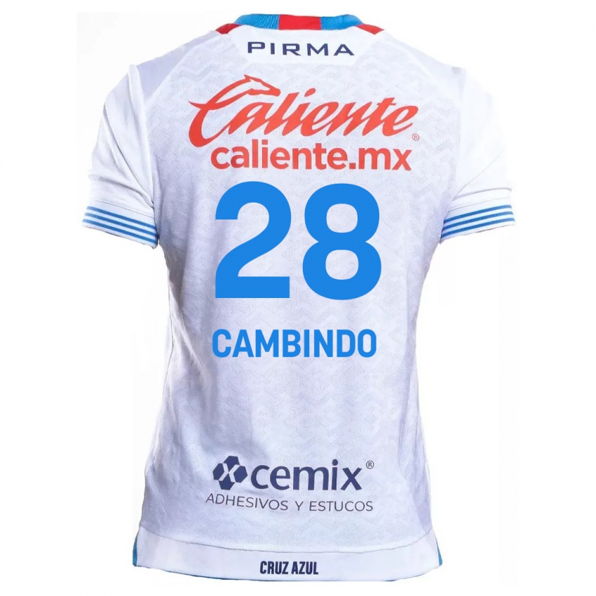 Homem Camisola Diber Cambindo #28 Branco Azul Alternativa 2024/25 Camisa