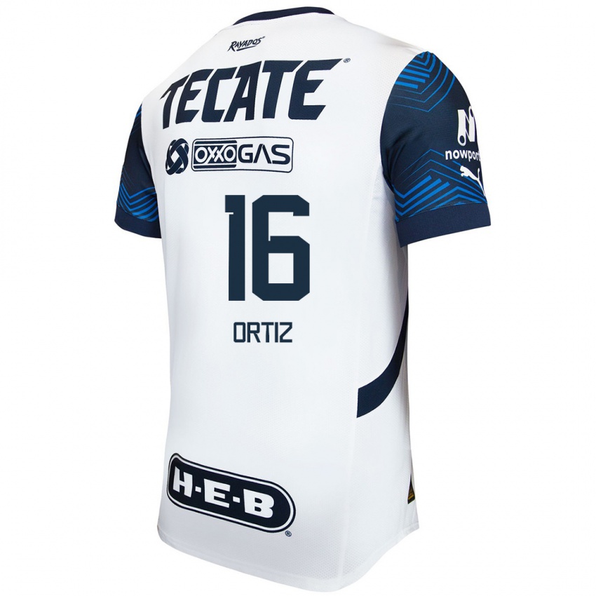 Homem Camisola Celso Ortiz #16 Branco Azul Alternativa 2024/25 Camisa