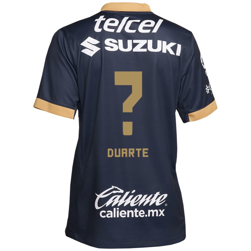 Homem Camisola Rubén Duarte #0 Obsidiana Ouro Branco Alternativa 2024/25 Camisa