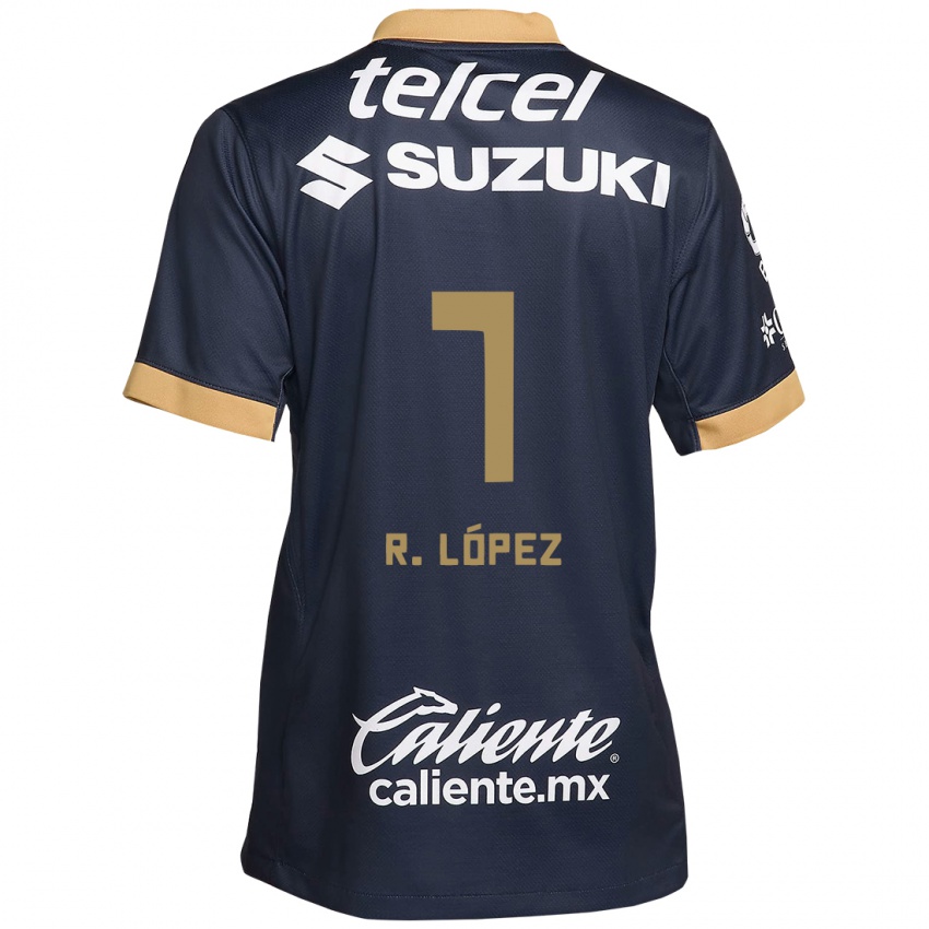 Homem Camisola Rodrigo López #7 Obsidiana Ouro Branco Alternativa 2024/25 Camisa