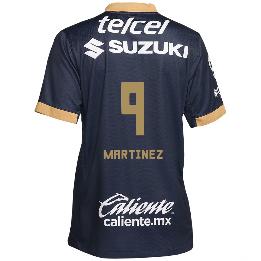 Homem Camisola Guillermo Martínez #9 Obsidiana Ouro Branco Alternativa 2024/25 Camisa