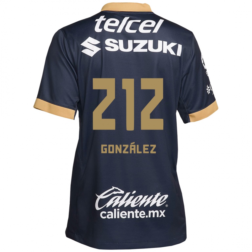 Homem Camisola José González #212 Obsidiana Ouro Branco Alternativa 2024/25 Camisa