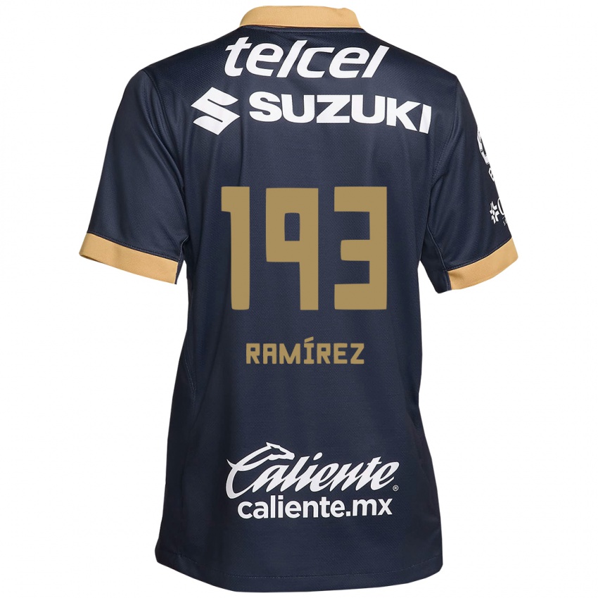 Homem Camisola Héctor Ramírez #193 Obsidiana Ouro Branco Alternativa 2024/25 Camisa