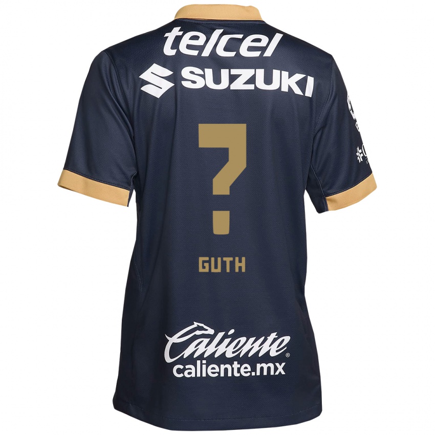 Homem Camisola Tiago Guth #0 Obsidiana Ouro Branco Alternativa 2024/25 Camisa