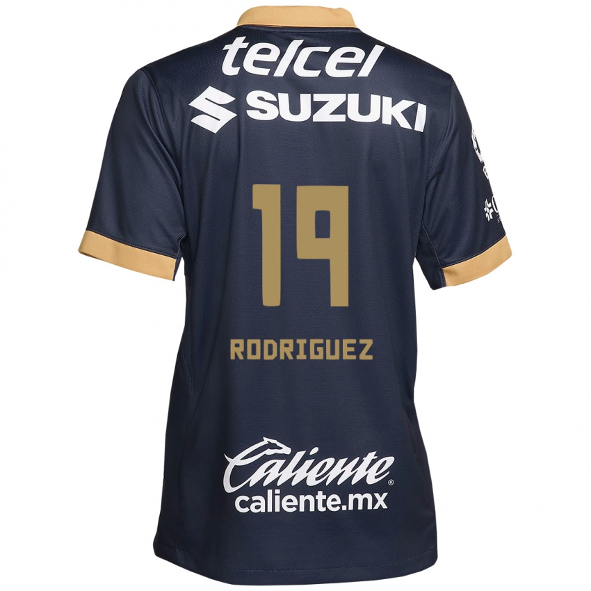 Homem Camisola Yaneisy Rodriguez #19 Obsidiana Ouro Branco Alternativa 2024/25 Camisa