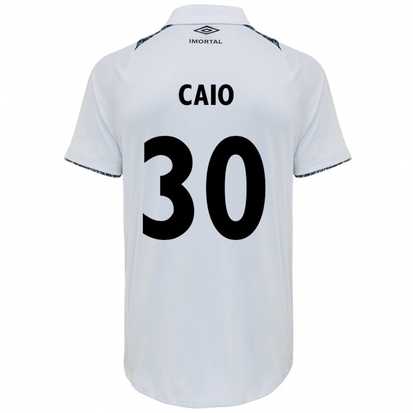 Homem Camisola Rodrigo Caio #30 Branco Azul Alternativa 2024/25 Camisa