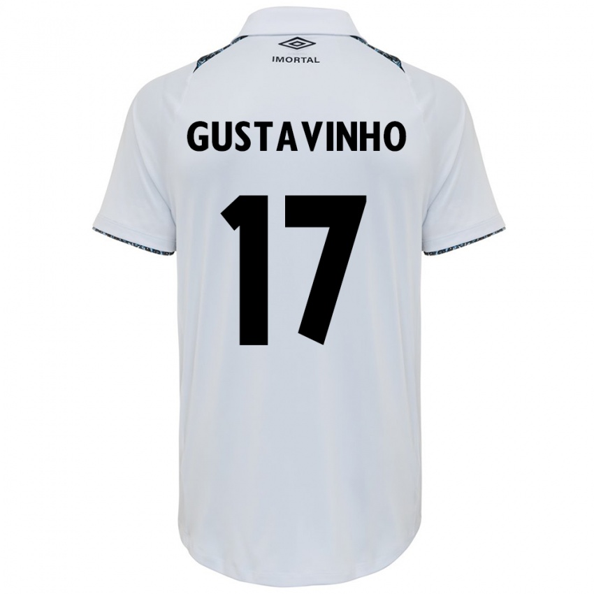 Homem Camisola Gustavinho #17 Branco Azul Alternativa 2024/25 Camisa