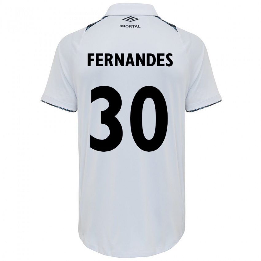 Homem Camisola Raquel Fernandes #30 Branco Azul Alternativa 2024/25 Camisa