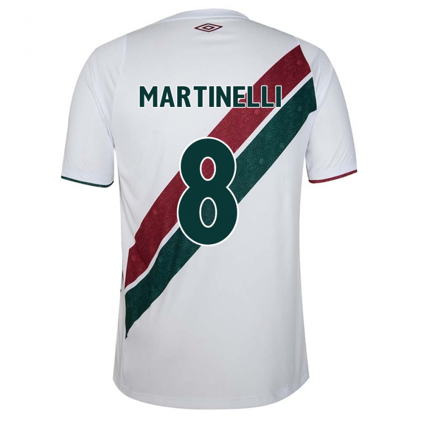 Homem Camisola Martinelli #8 Branco Verde Castanho Alternativa 2024/25 Camisa