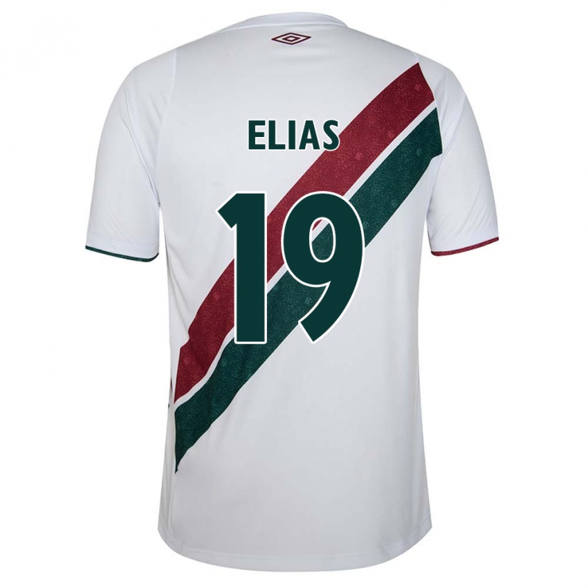 Homem Camisola Kauã Elias #19 Branco Verde Castanho Alternativa 2024/25 Camisa