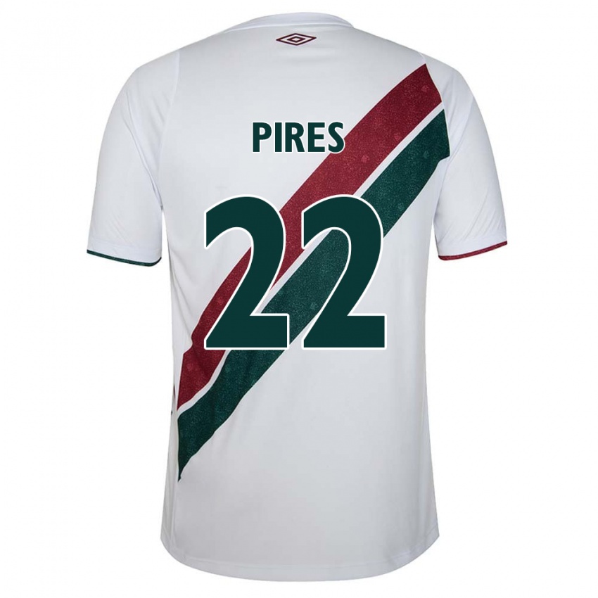 Homem Camisola Gabriel Pires #22 Branco Verde Castanho Alternativa 2024/25 Camisa