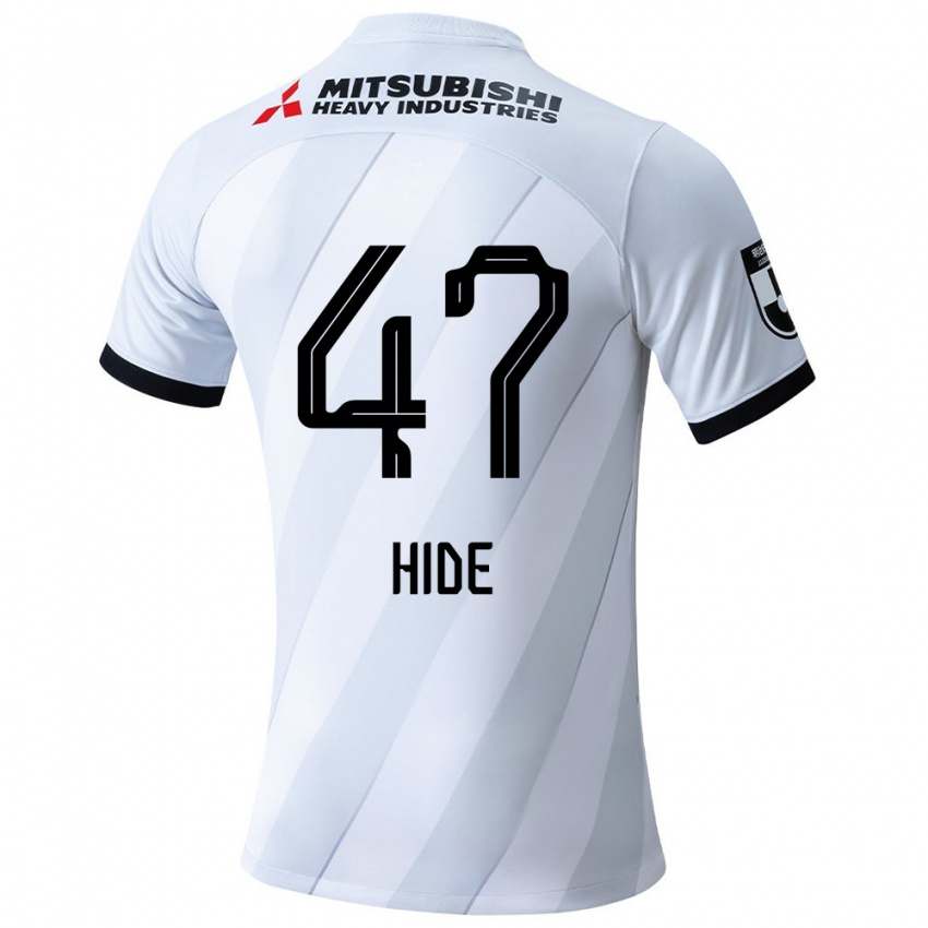 Homem Camisola Hidetoshi Takeda #47 Branco Cinza Alternativa 2024/25 Camisa