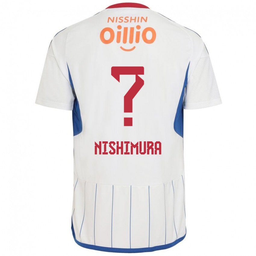 Homem Camisola Takuma Nishimura #0 Branco Azul Vermelho Alternativa 2024/25 Camisa